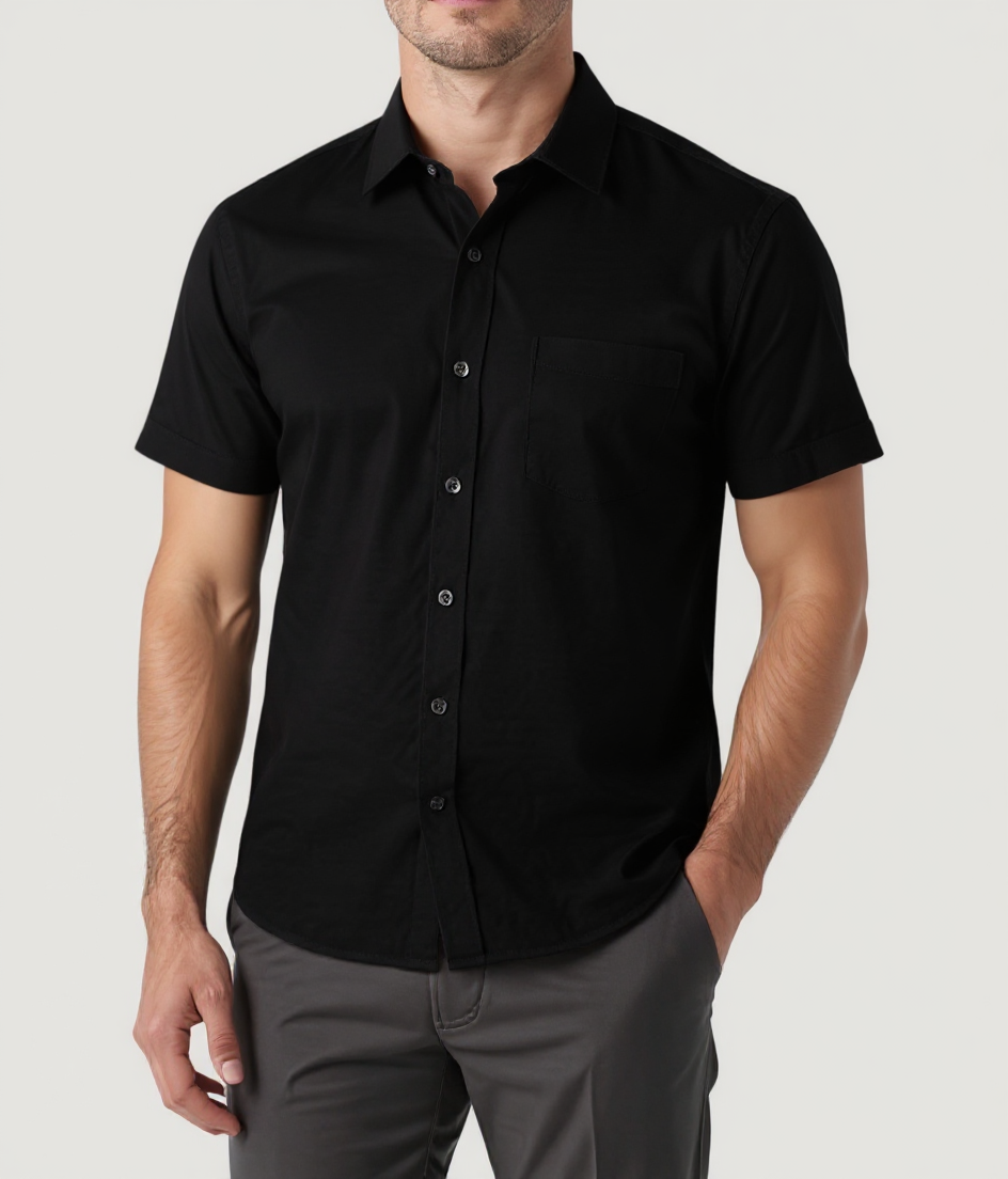 Camisa de Linho Preta