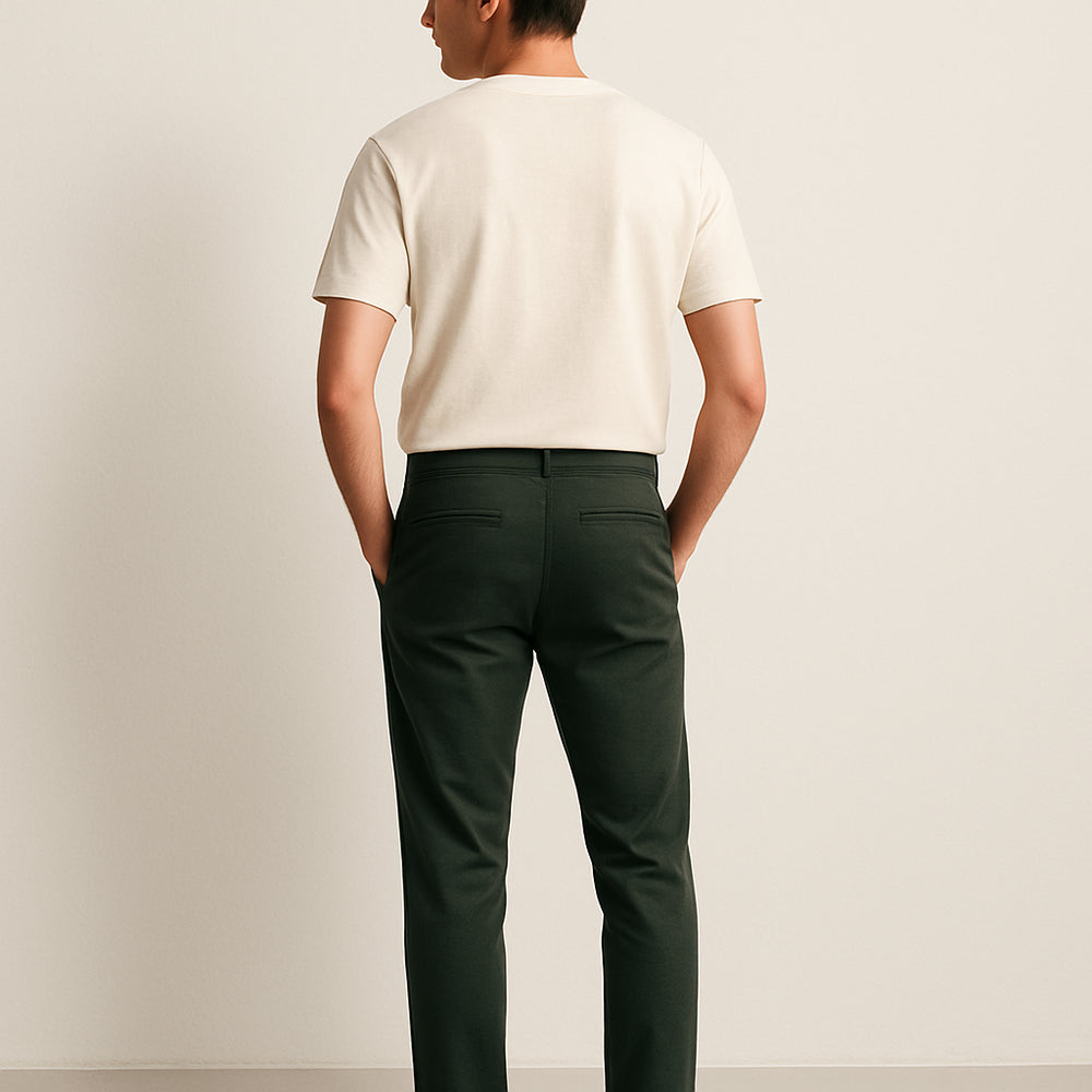 Calça Chino Premium Verde-Escura