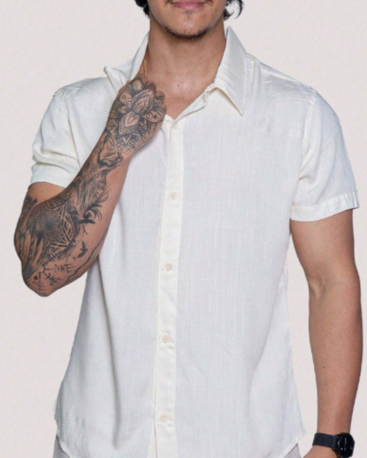 Camisa Aura Branca Linho Italiano