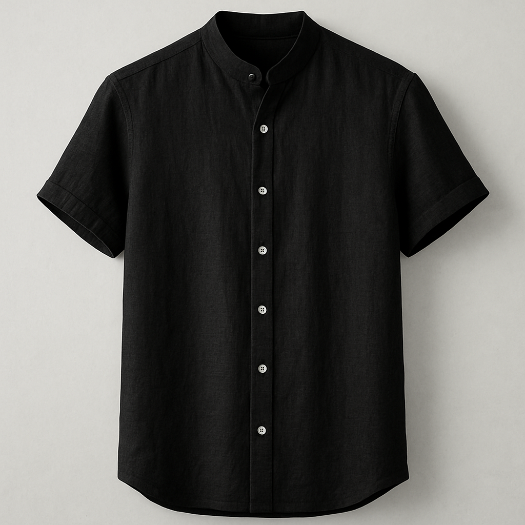 Camisa de Linho Preta