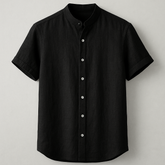 Camisa de Linho Preta
