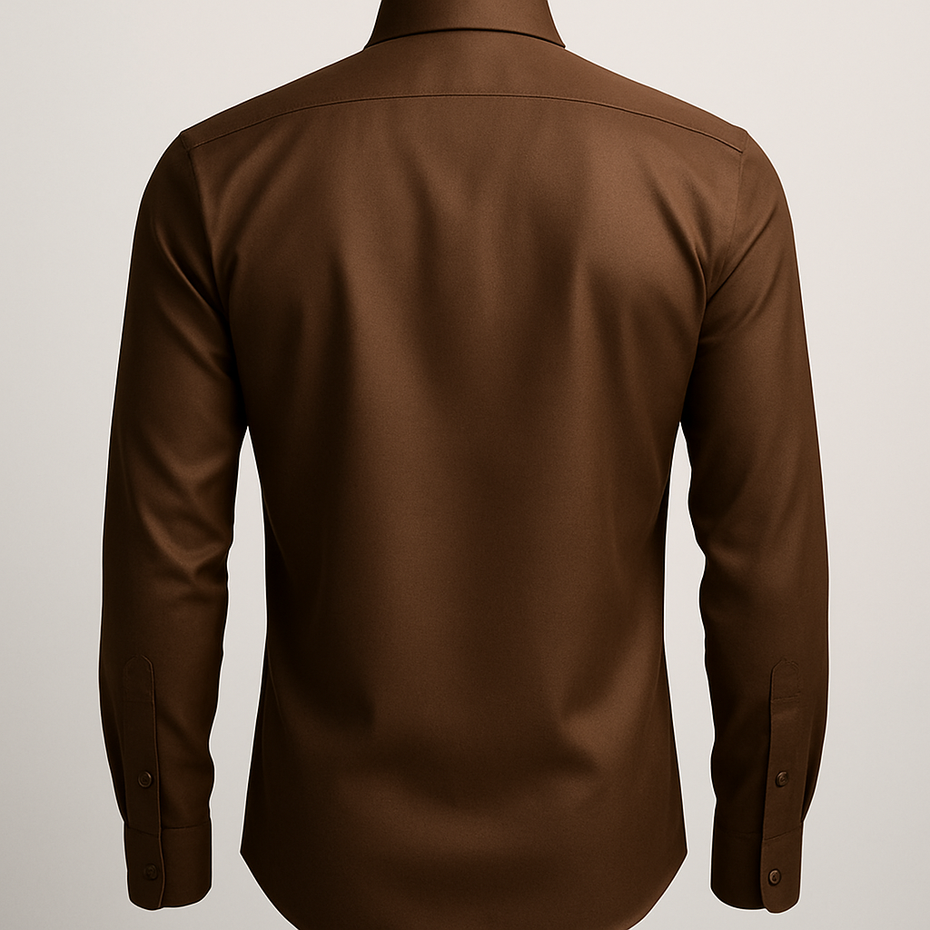 Camisa Social Italiana Marrom