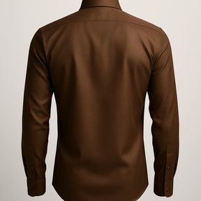 Camisa Social Italiana Marrom