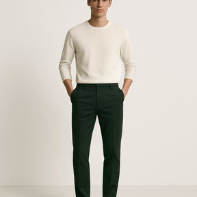 Calça Chino Premium Verde-Escura