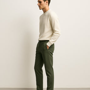 Calça Chino Premium Verde-Escura