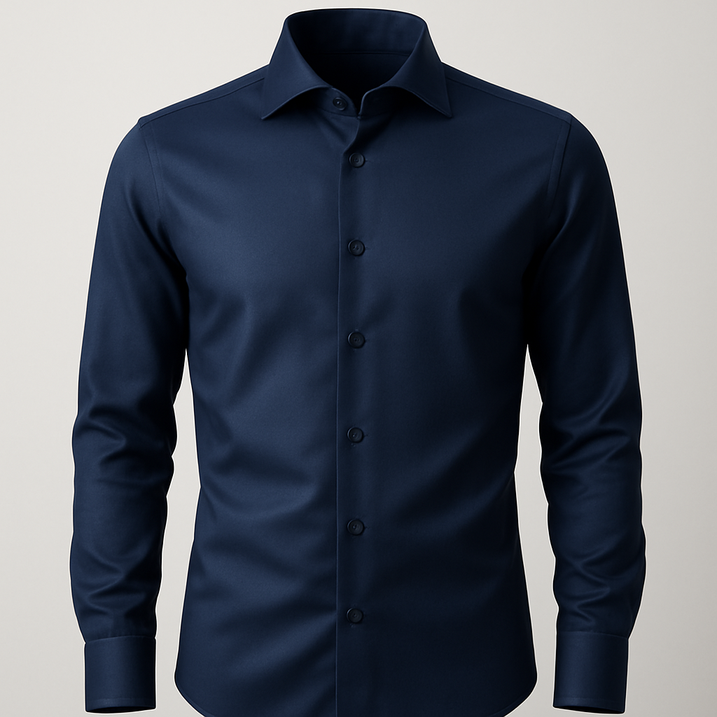 Camisa Social Italiana Azul-Marinho