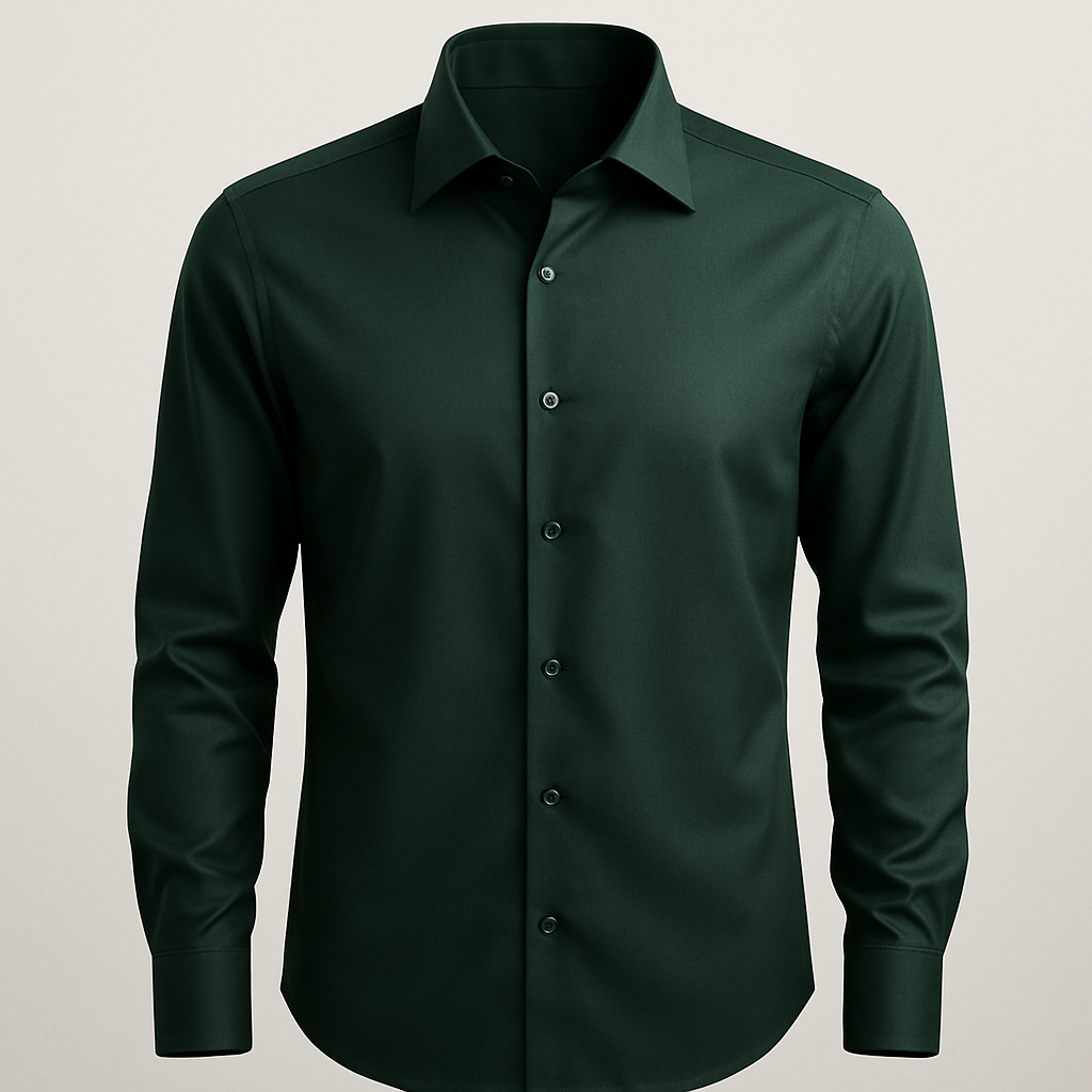Camisa Social Italiana Verde- Escura