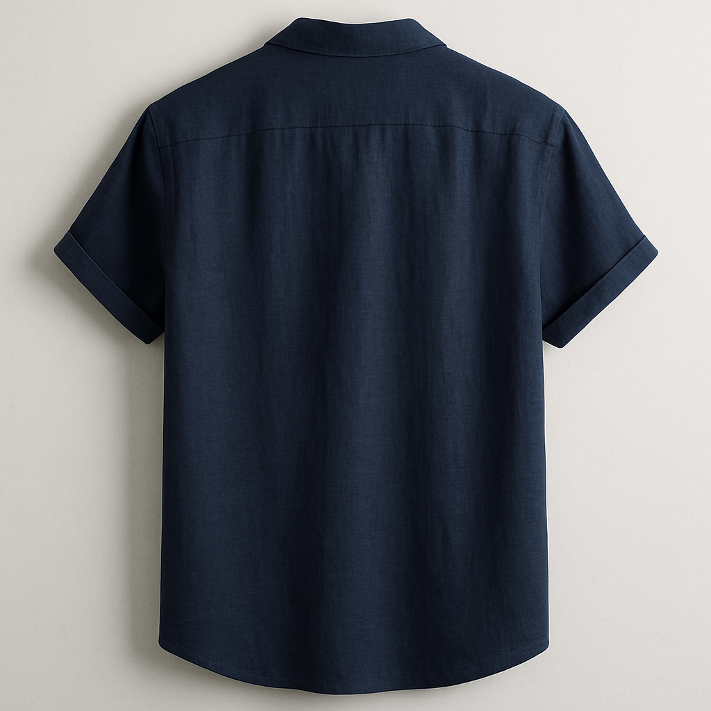 Camisa de Linho Azul-Marinho