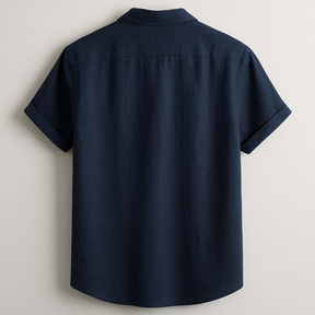 Camisa de Linho Azul-Marinho